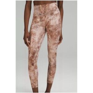Lululemon Align Leggings Women Sz 4 Rose Gold Shiny High Rise 23” Active Pant